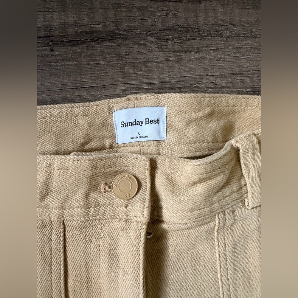 Sunday Best Tan Cargo Pants with Patch Pockets - Picture 3 of 6